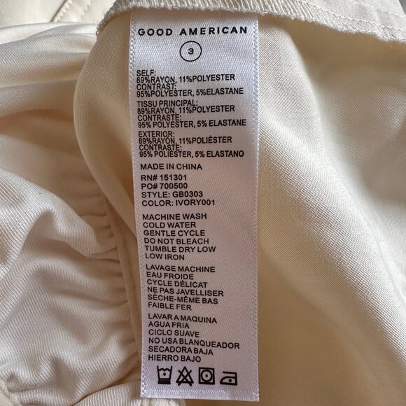 Good American Women's Utility Wrap Bodysuit Top Ivory Color Size 3 (Large) NWT - Picture 10 of 11